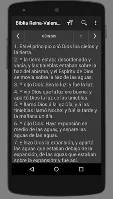 Reina-Valera Bible (Spanish) android App screenshot 1